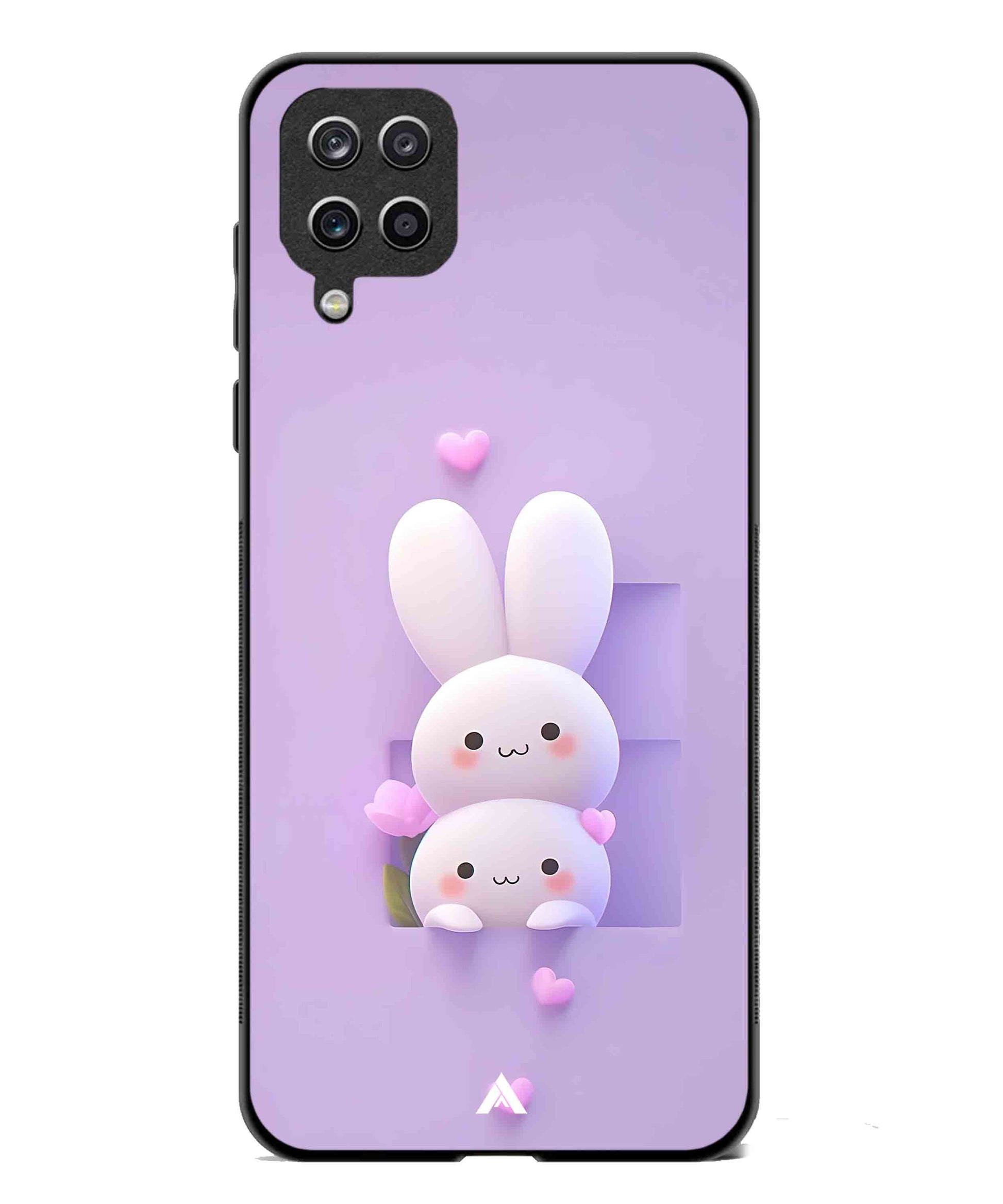 Purple Bunnies Metal Back Cover Phone Case for Samsung Galaxy A42