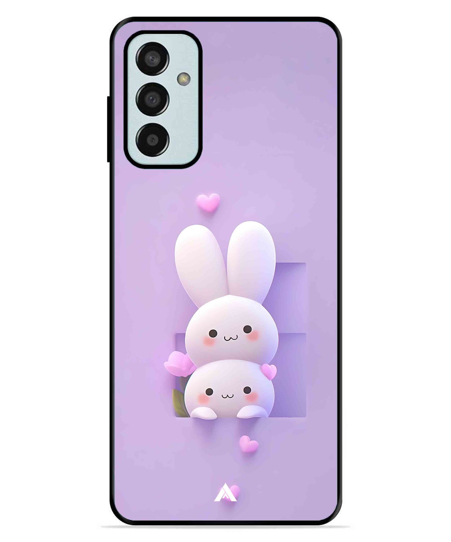 Purple Bunnies Metal Back Cover Phone Case for Samsung Galaxy F13 4G
