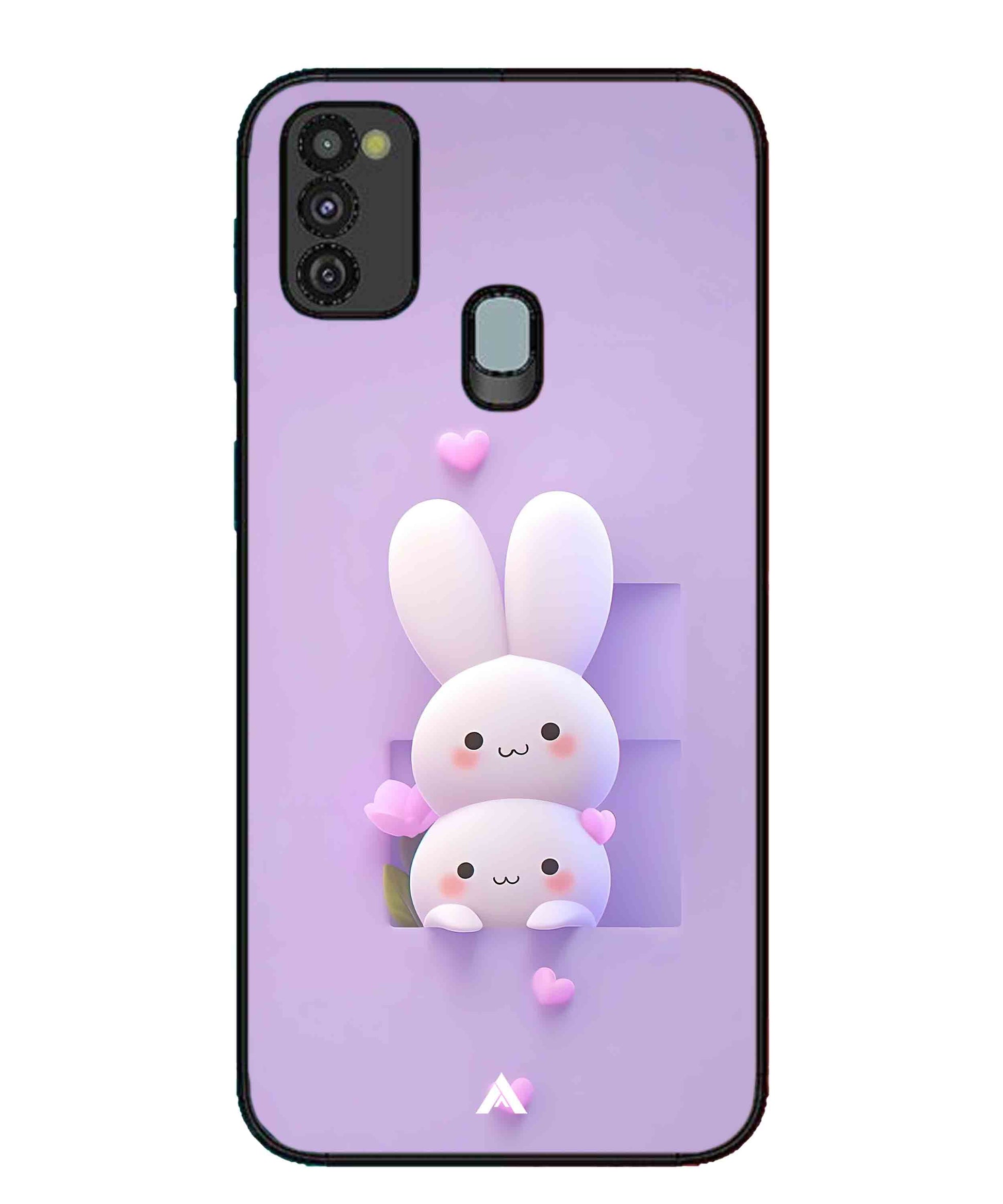 Purple Bunnies Metal Back Cover Phone Case for Samsung Galaxy M30s