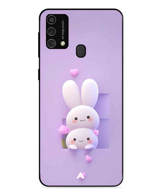 Purple Bunnies Metal Back Cover Phone Case for Samsung Galaxy M31
