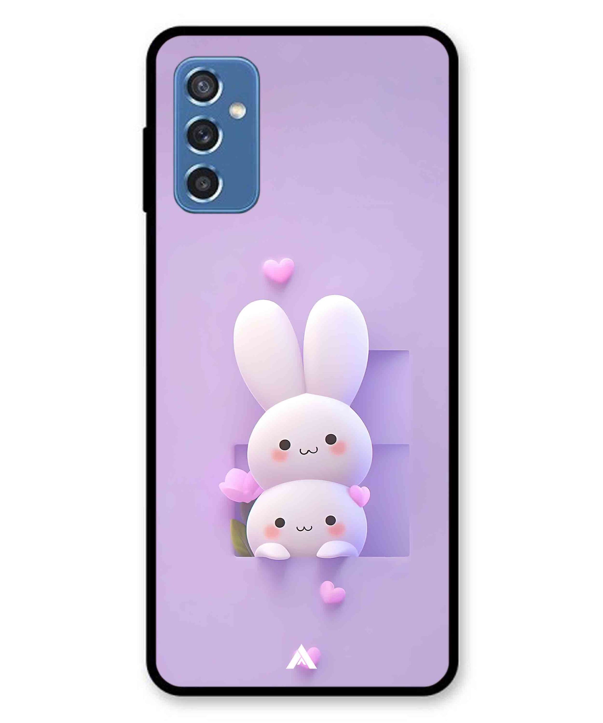 Purple Bunnies Metal Back Cover Phone Case for Samsung Galaxy M52