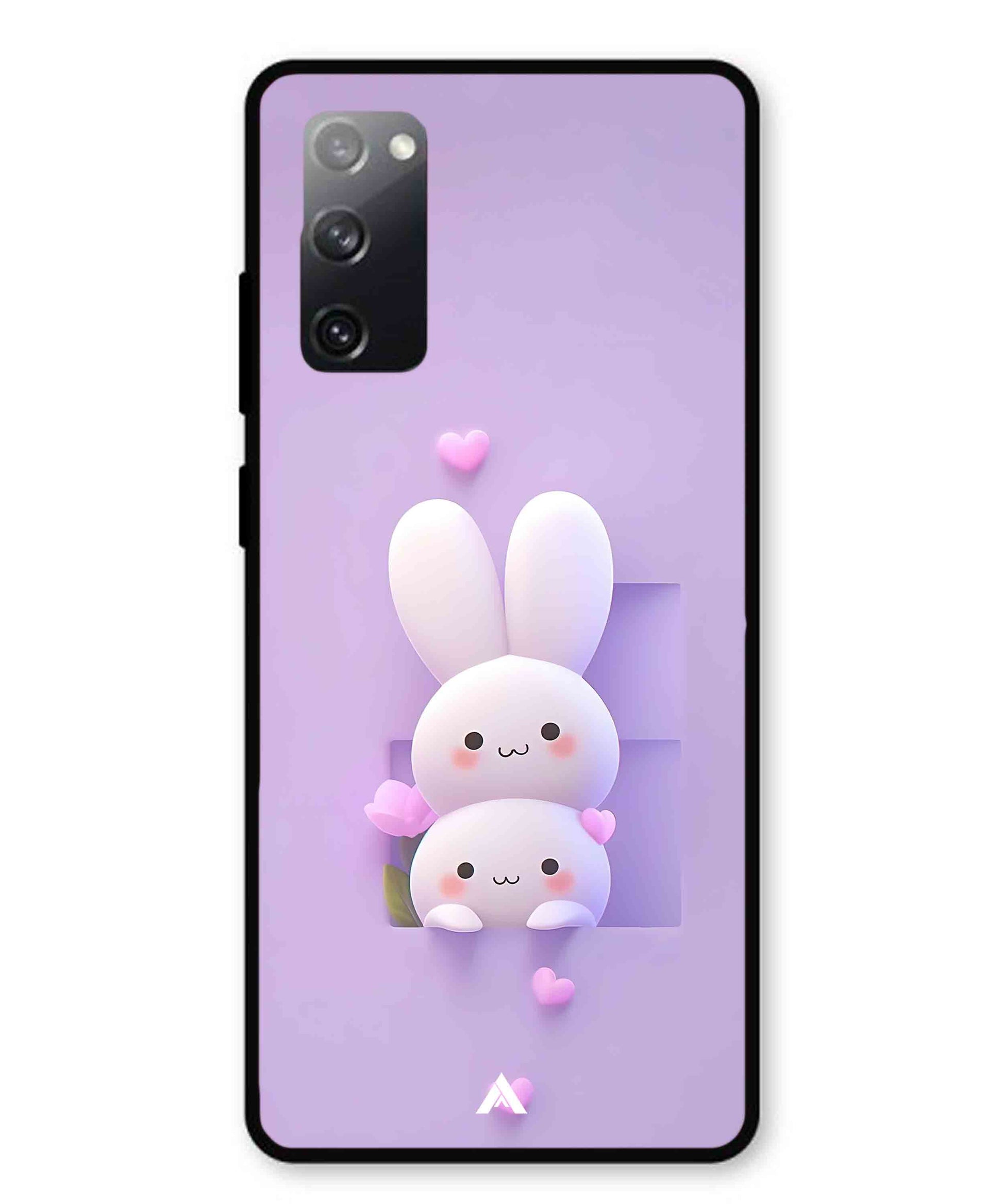 Purple Bunnies Metal Back Cover Phone Case for Samsung Galaxy S20 Fe
