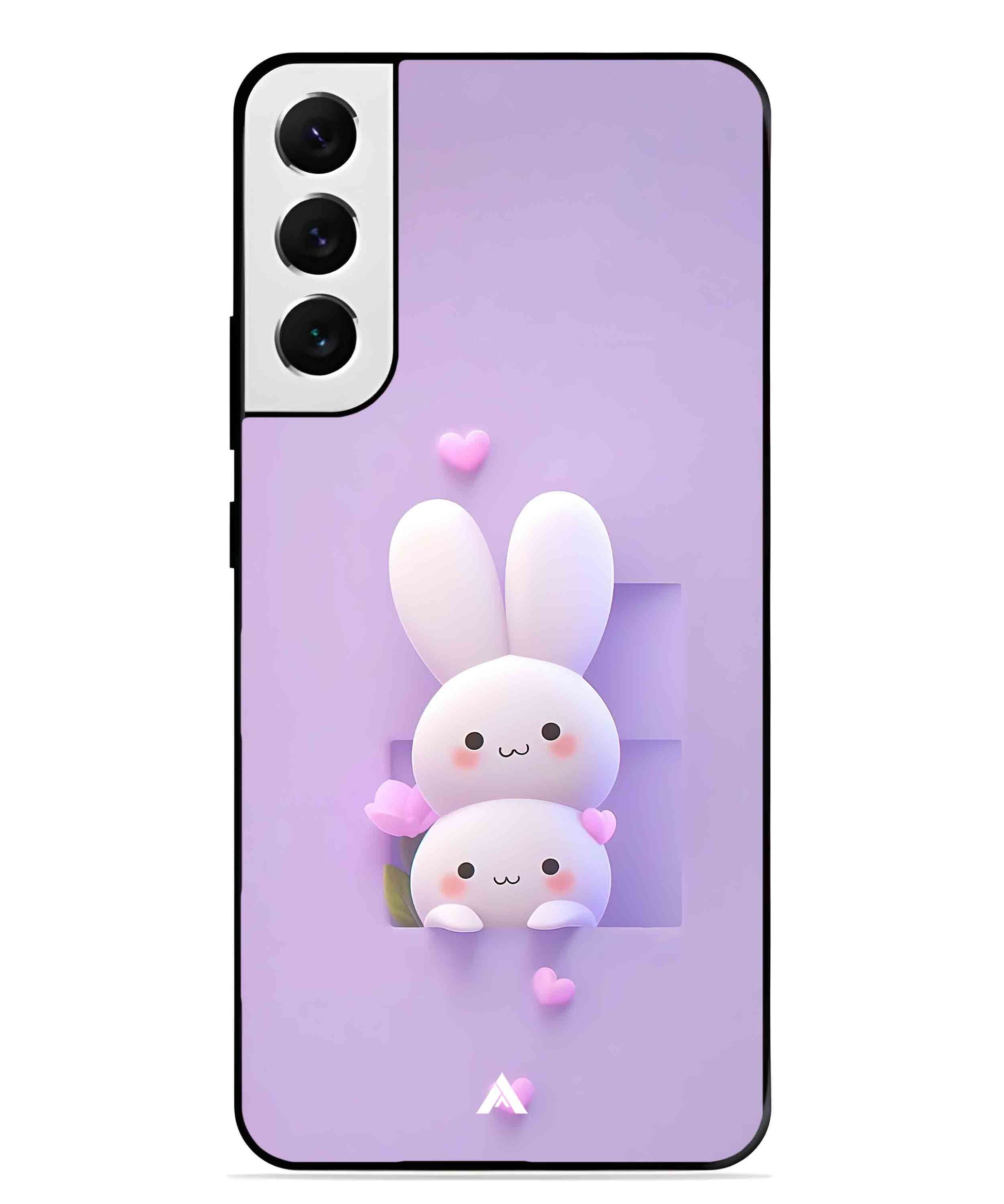 Purple Bunnies Metal Back Cover Phone Case for Samsung Galaxy S21 Fe