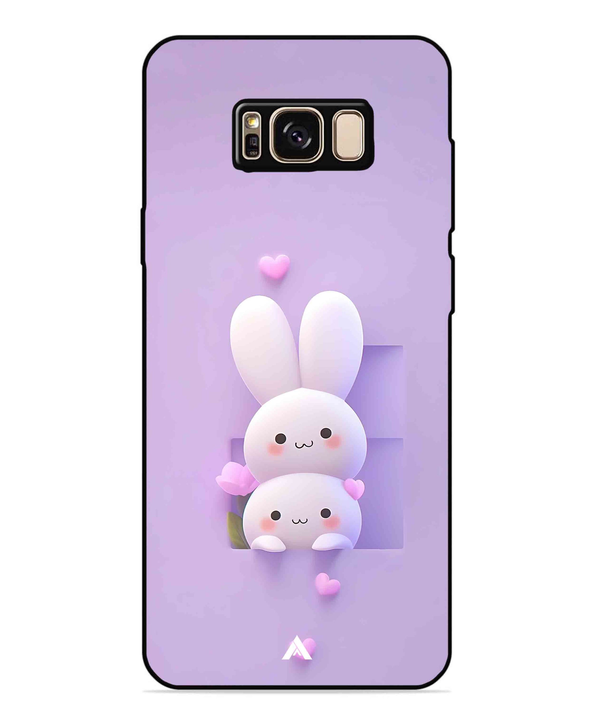 Purple Bunnies Metal Back Cover Phone Case for Samsung Galaxy S8 Plus