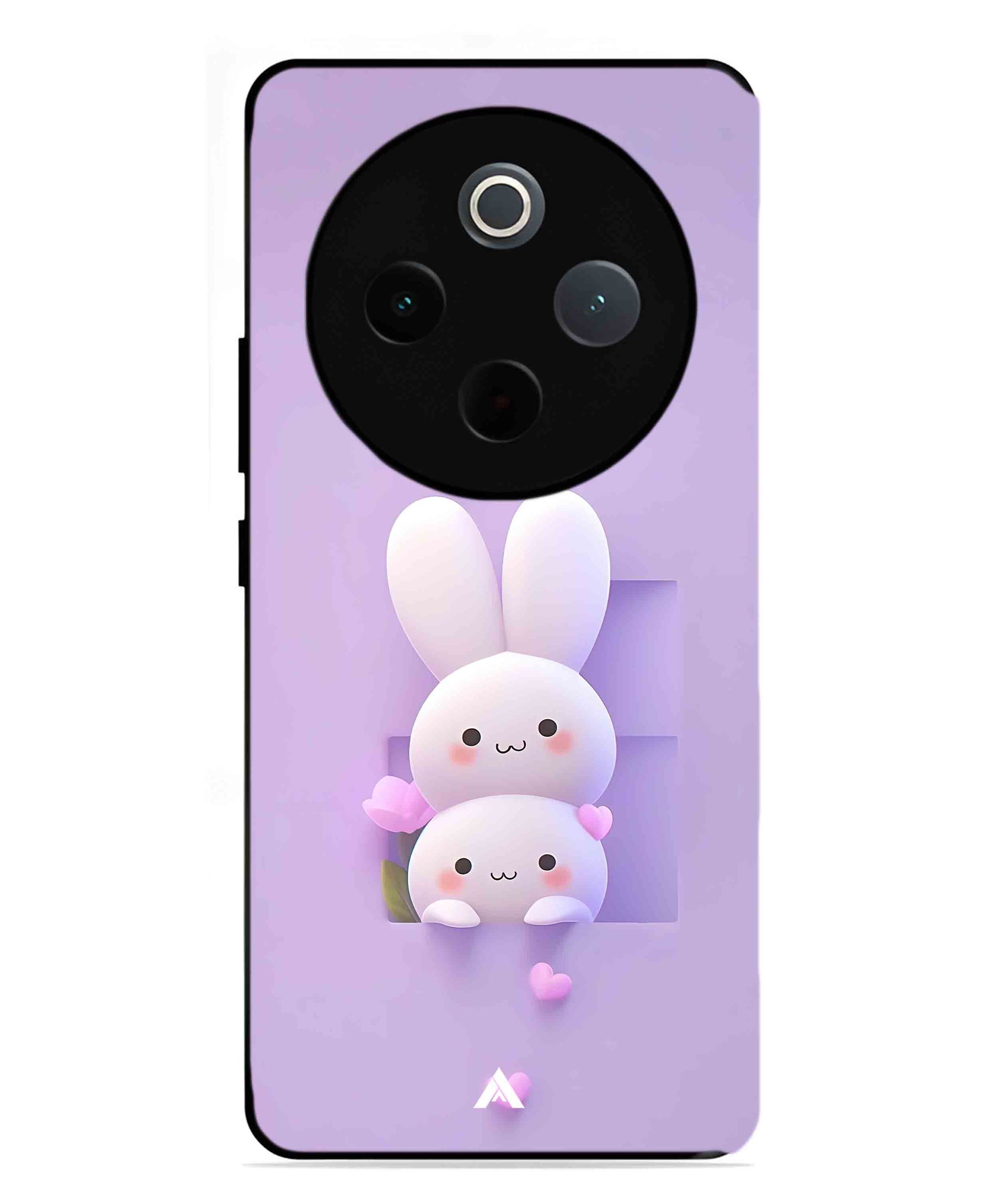 Purple Bunnies Metal Back Cover Phone Case for Vivo T4