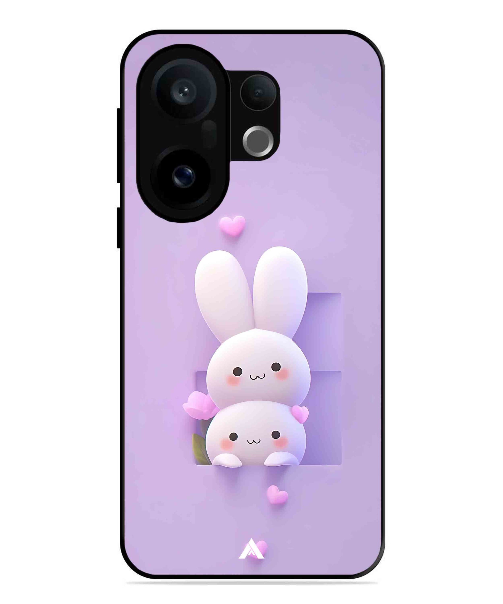 Purple Bunnies Metal Back Cover Phone Case for Vivo X200 FE