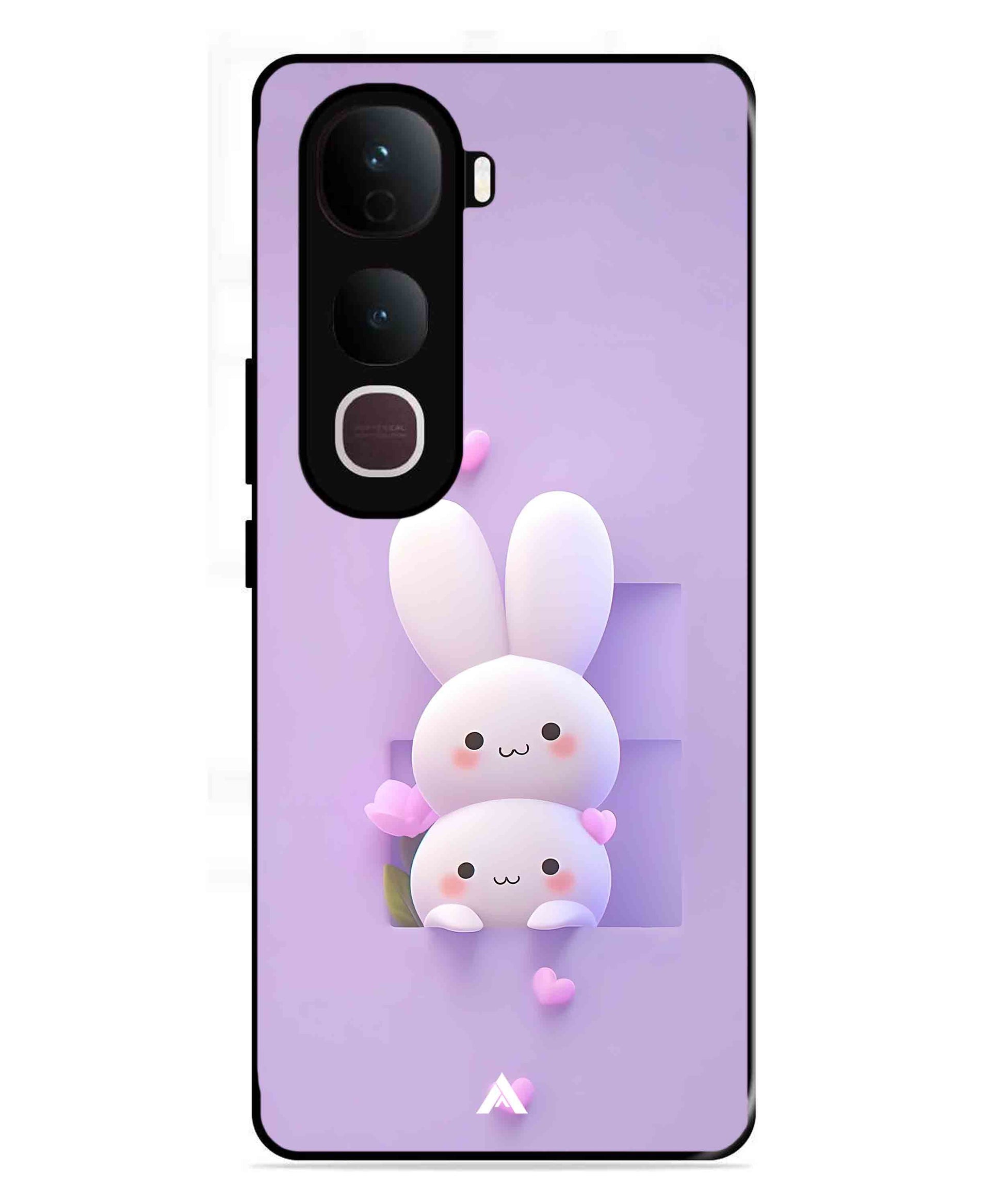 Purple Bunnies Metal Back Cover Phone Case for Vivo Y400 Pro