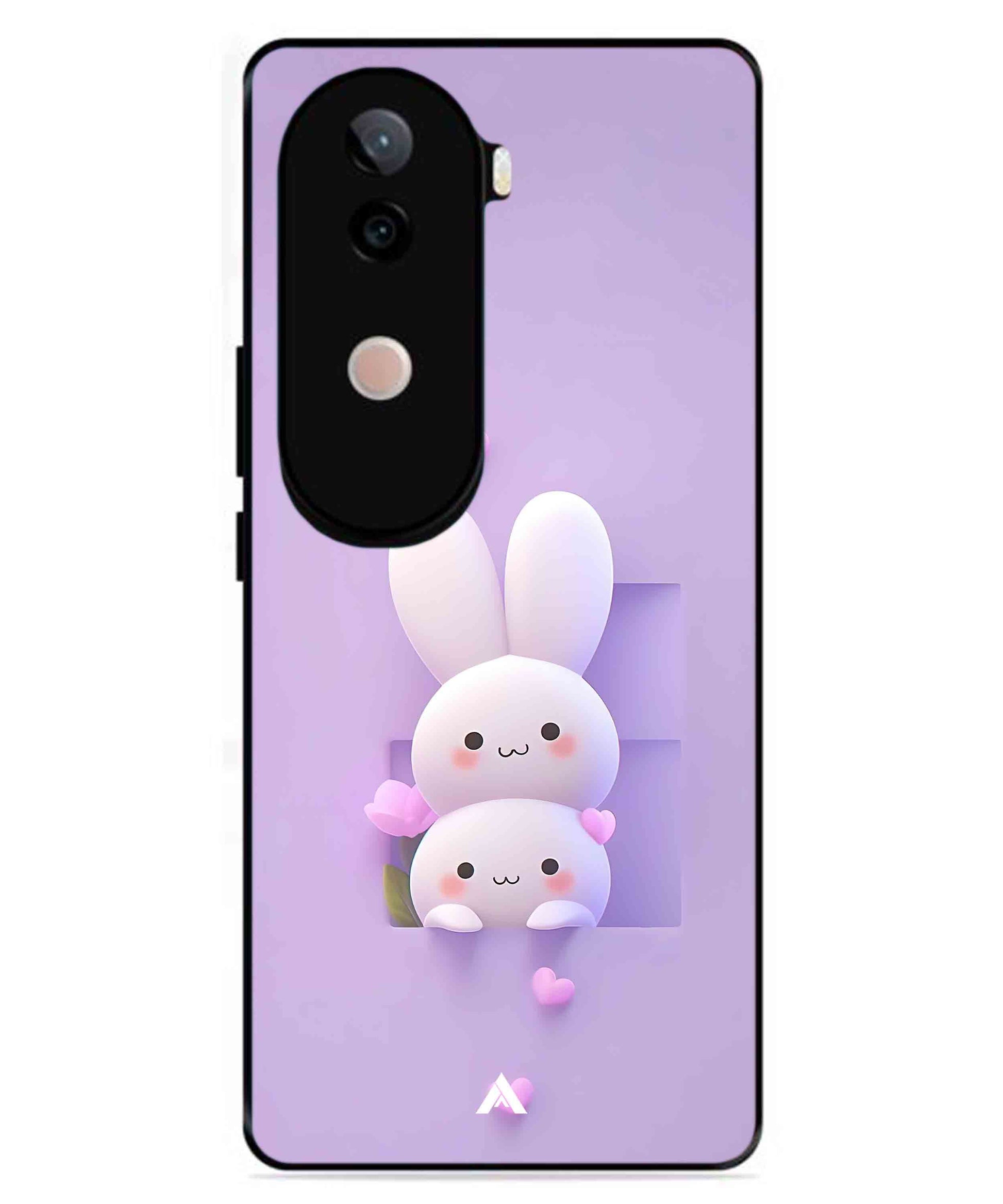 Purple Bunnies Metal Back Cover Phone Case for Vivo v40e