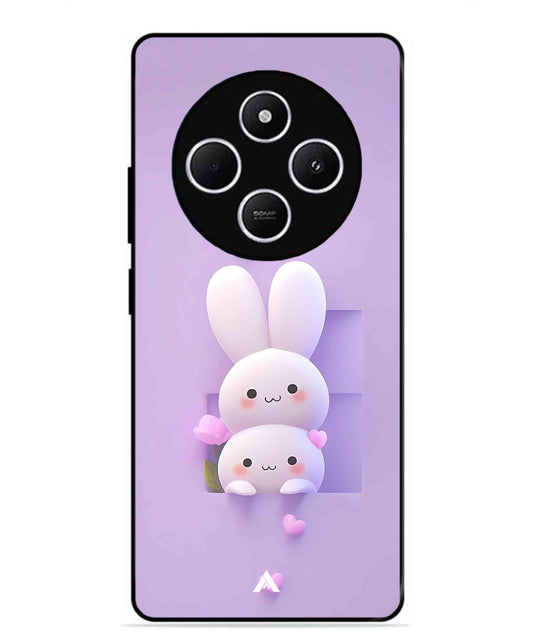 Purple Bunnies Metal Back Cover Phone Case for Xiaomi Redmi A4