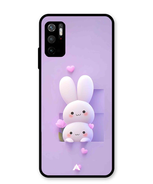 Purple Bunnies Metal Back Cover Phone Case for Xiaomi Redmi Note 10T