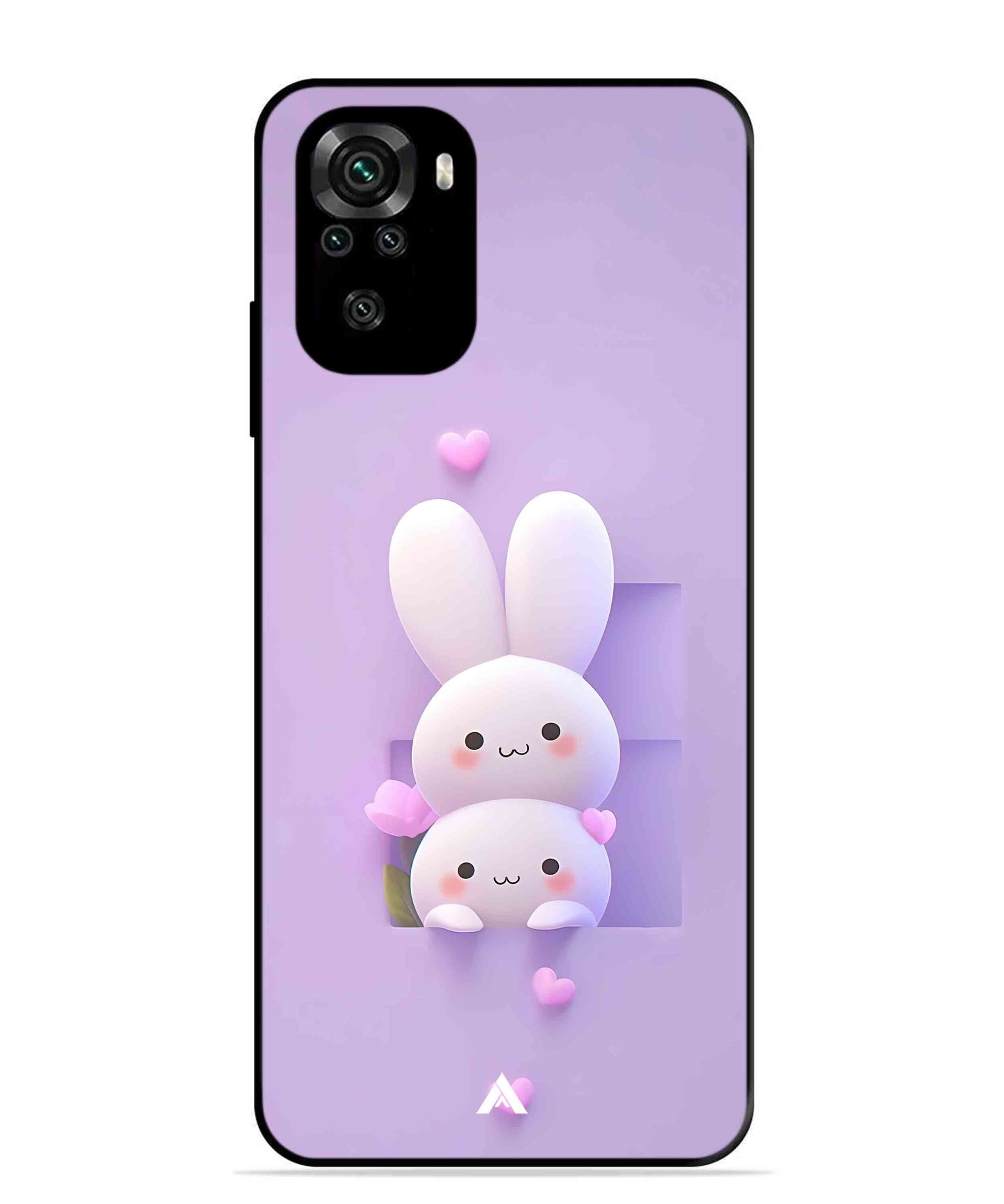 Purple Bunnies Metal Back Cover Phone Case for Xiaomi Redmi Note 11SE