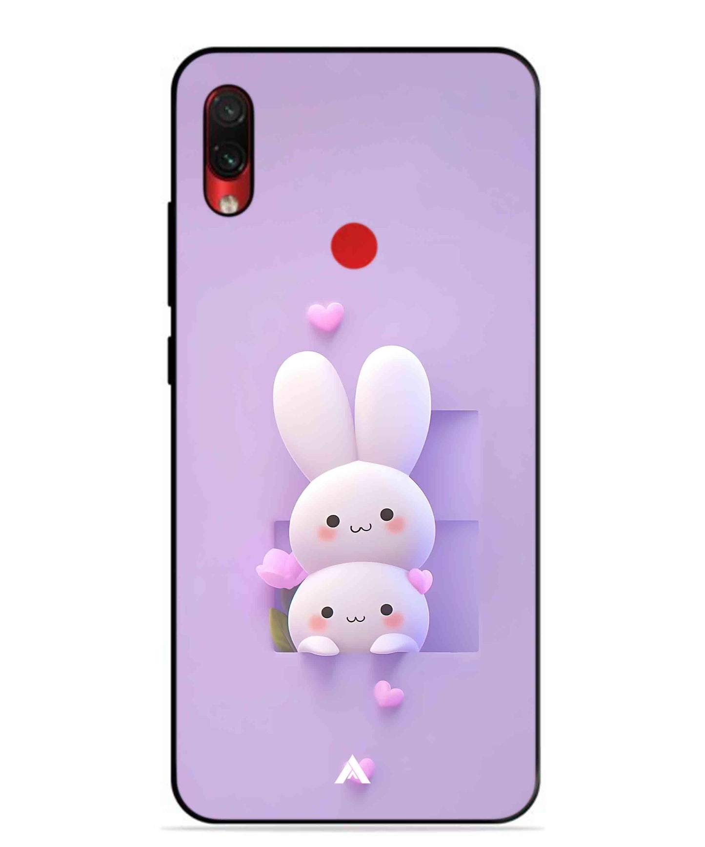 Purple Bunnies Metal Back Cover Phone Case for Xiaomi Redmi Note 7 Pro