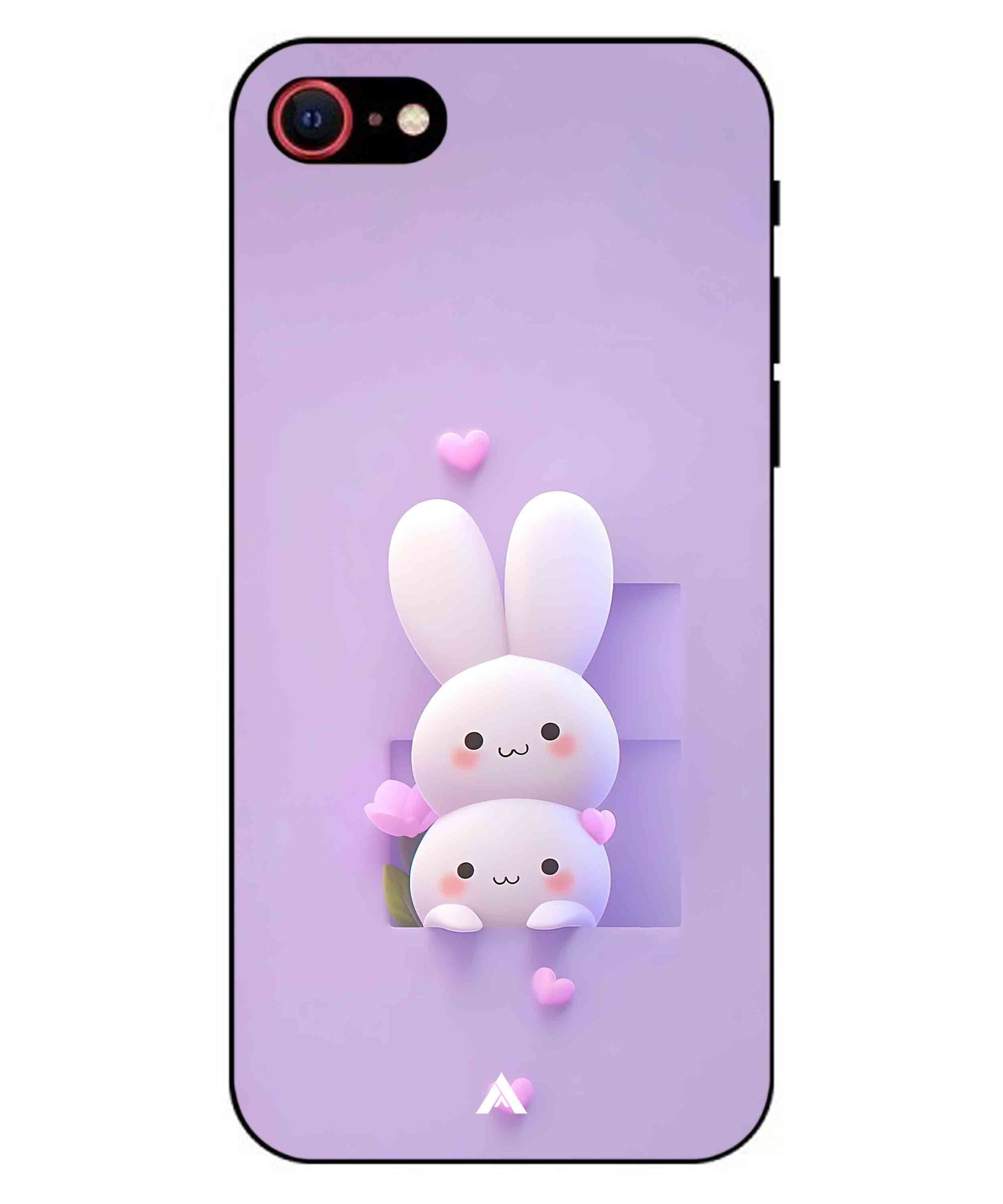 Purple Bunnies Metal Back Cover Phone Case for iPhone 7