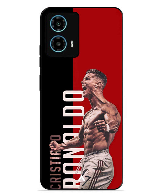 Ronaldo 01 Football Aesthetic Metal Back Cover Phone Case for Moto G34