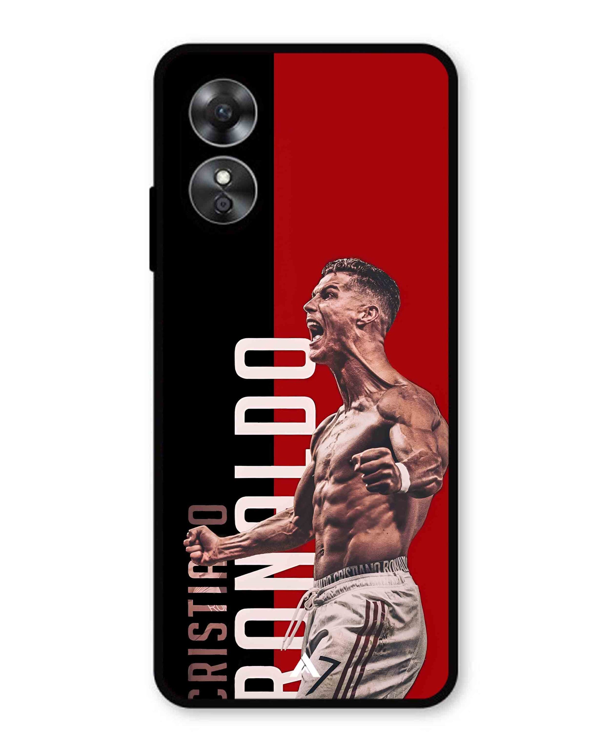 Ronaldo 01 Football Aesthetic Metal Back Cover Phone Case for Oppo A17