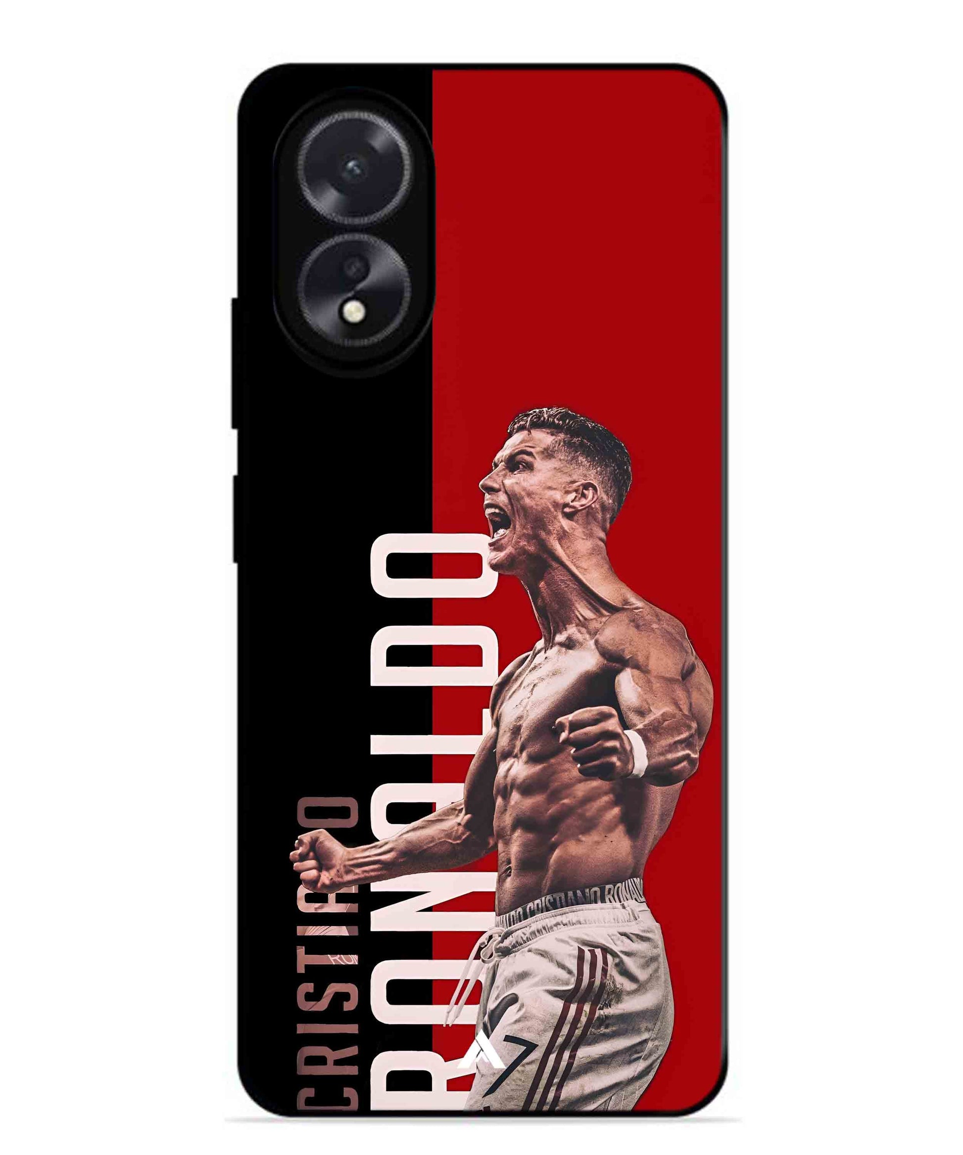 Ronaldo 01 Football Aesthetic Metal Back Cover Phone Case for Oppo A38