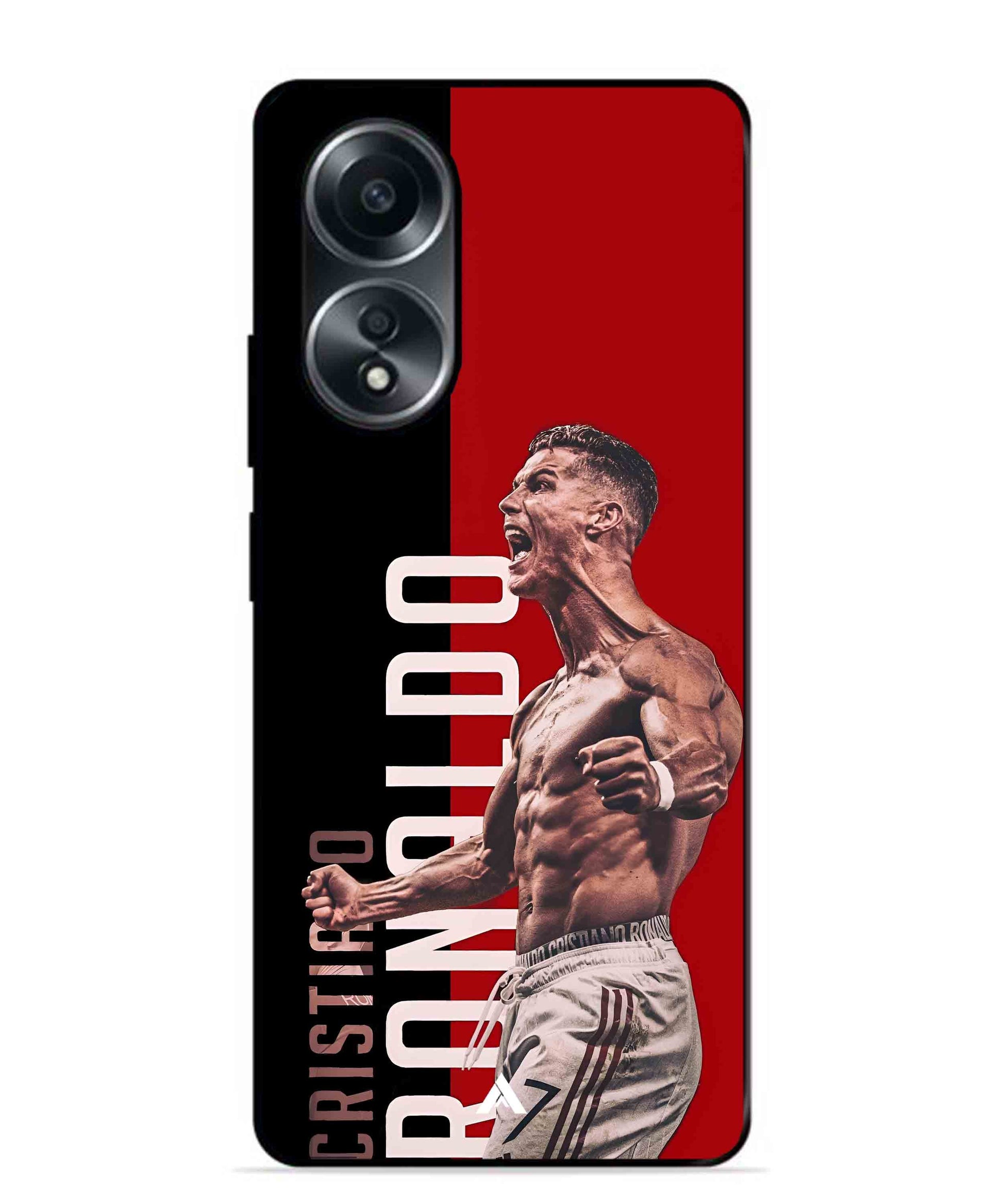 Ronaldo 01 Football Aesthetic Metal Back Cover Phone Case for Oppo A58