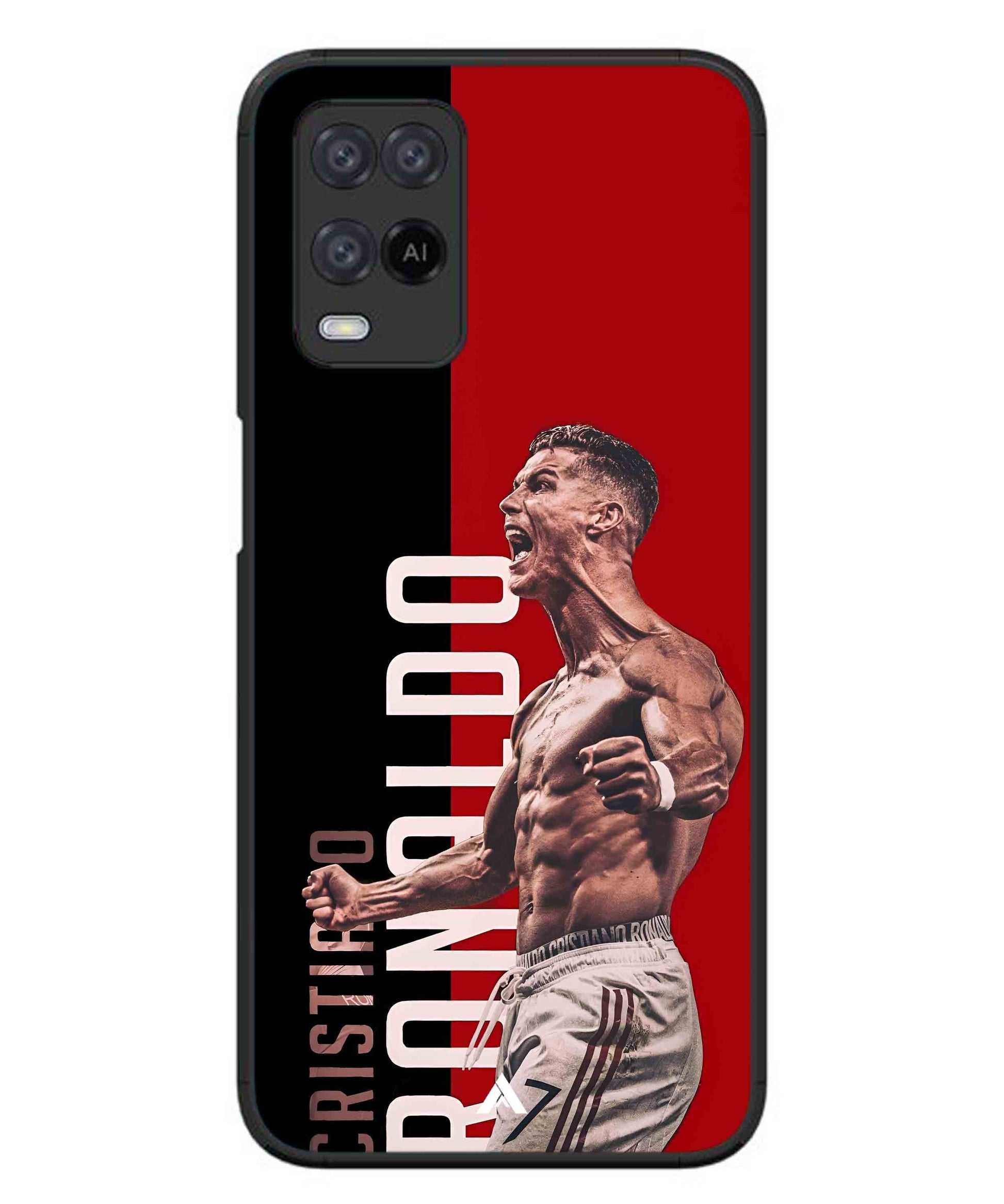 Ronaldo 01 Football Aesthetic Metal Back Cover Phone Case for Oppo A74