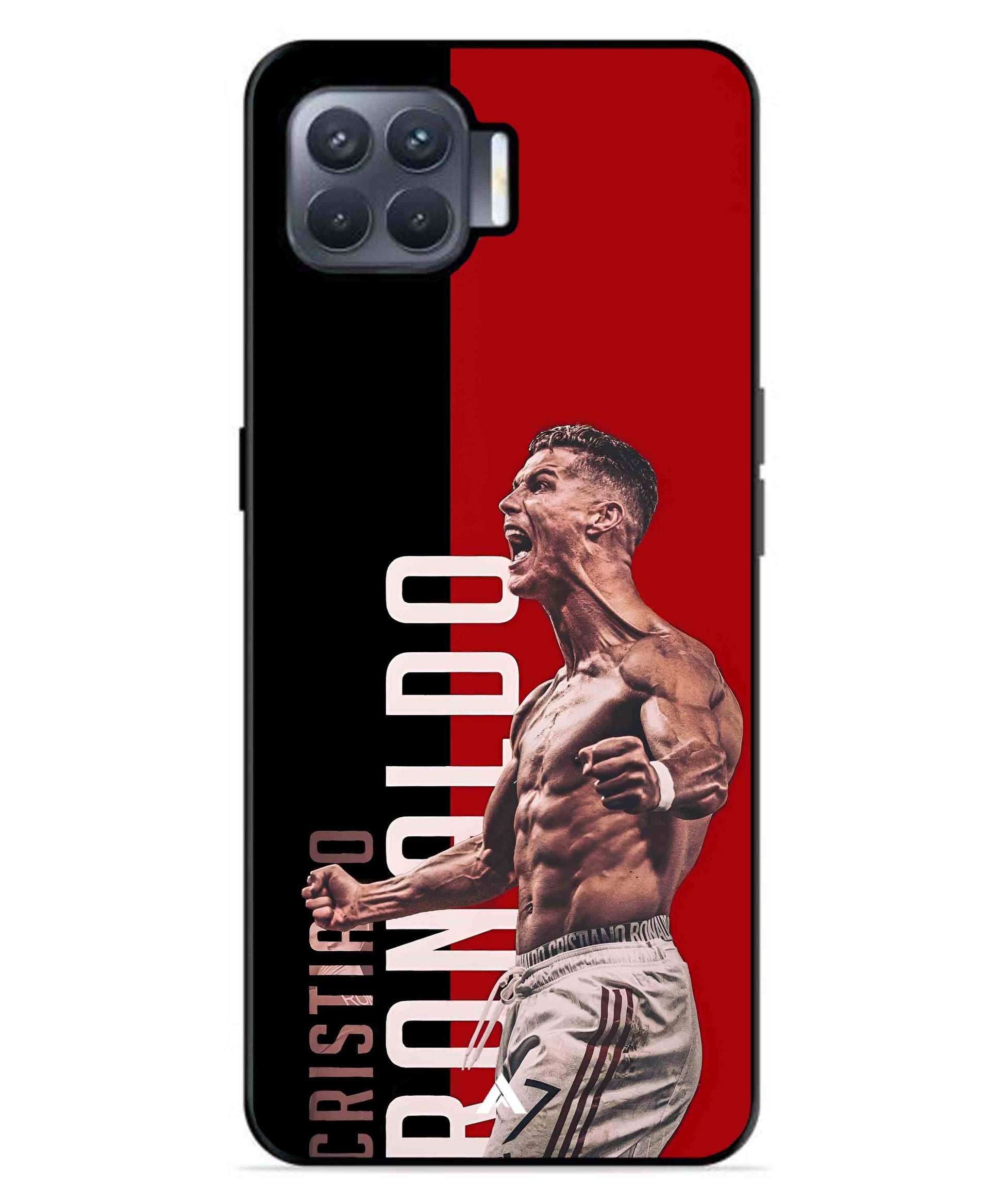 Ronaldo 01 Football Aesthetic Metal Back Cover Phone Case for Oppo F17 Pro
