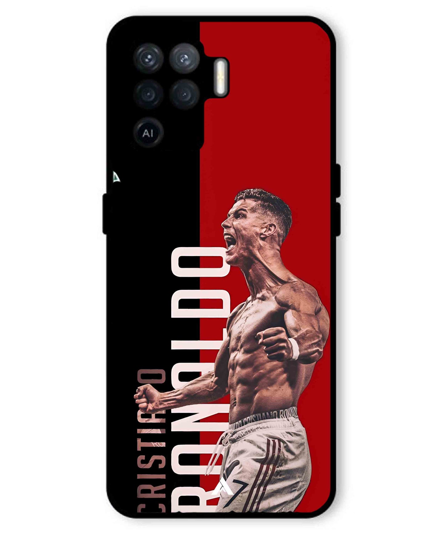 Ronaldo 01 Football Aesthetic Metal Back Cover Phone Case for Oppo F19 Pro