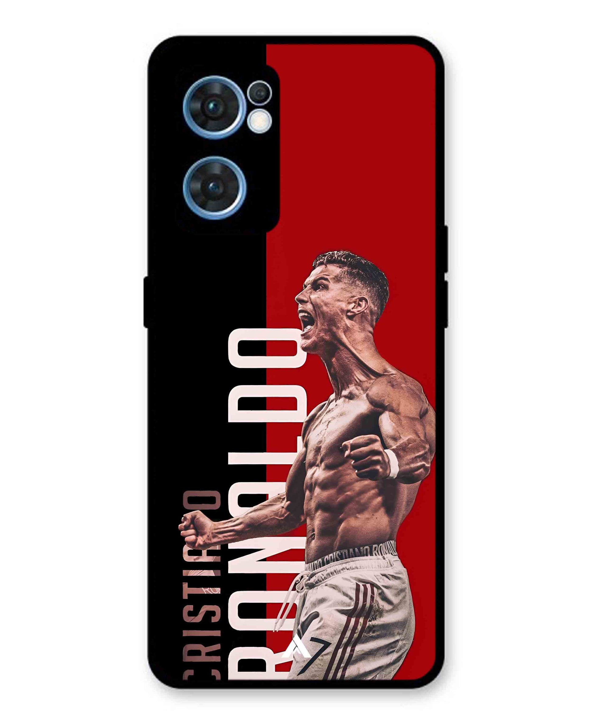 Ronaldo 01 Football Aesthetic Metal Back Cover Phone Case for Oppo Reno 7 4G