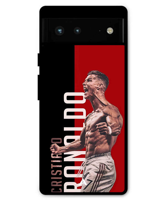 Ronaldo 01 Football Aesthetic Metal Back Cover Phone Case for Pixel 6 Pro