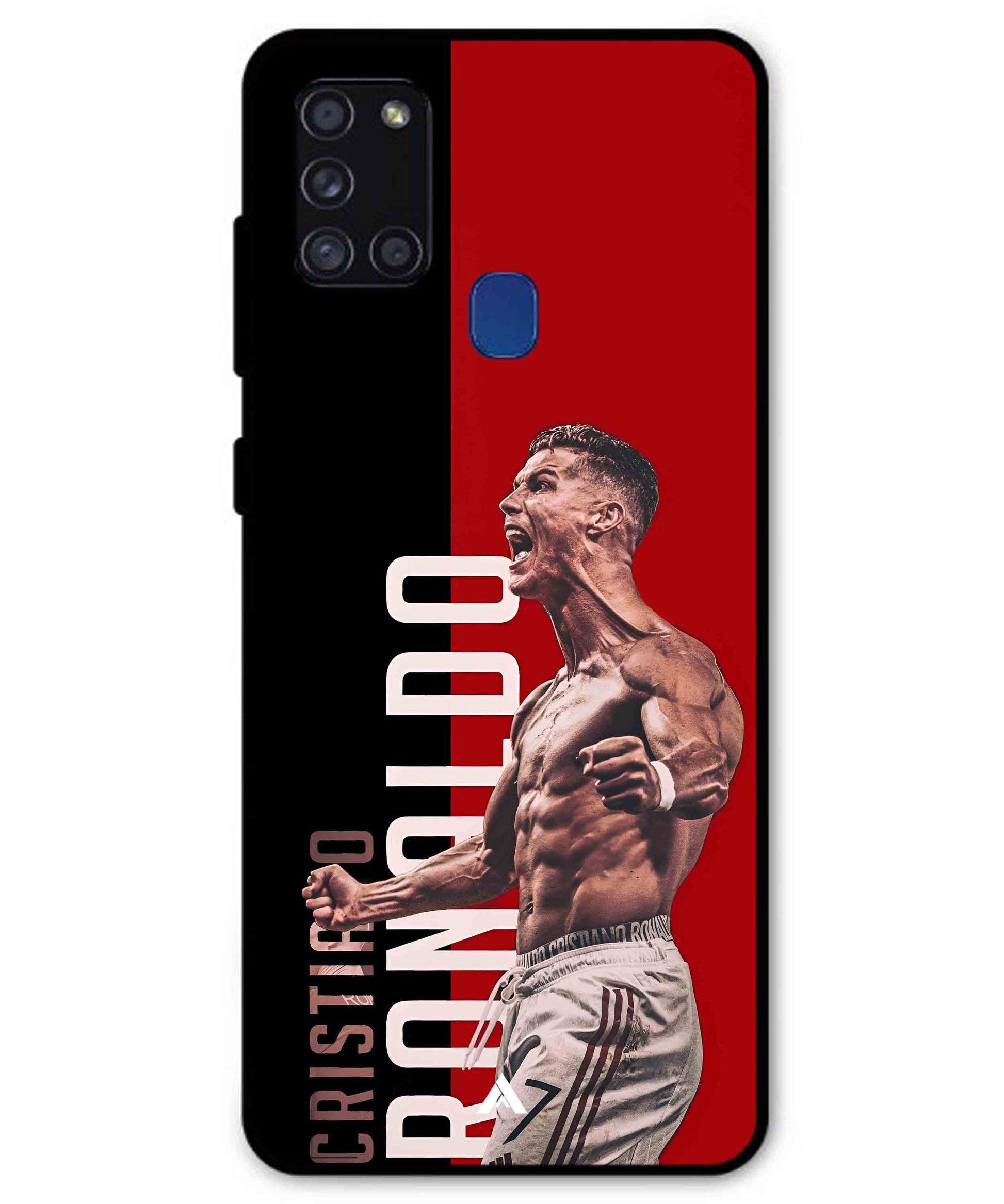 Ronaldo 01 Football Aesthetic Metal Back Cover Phone Case for Samsung Galaxy A21s
