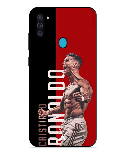 Ronaldo 01 Football Aesthetic Metal Back Cover Phone Case for Samsung Galaxy F11