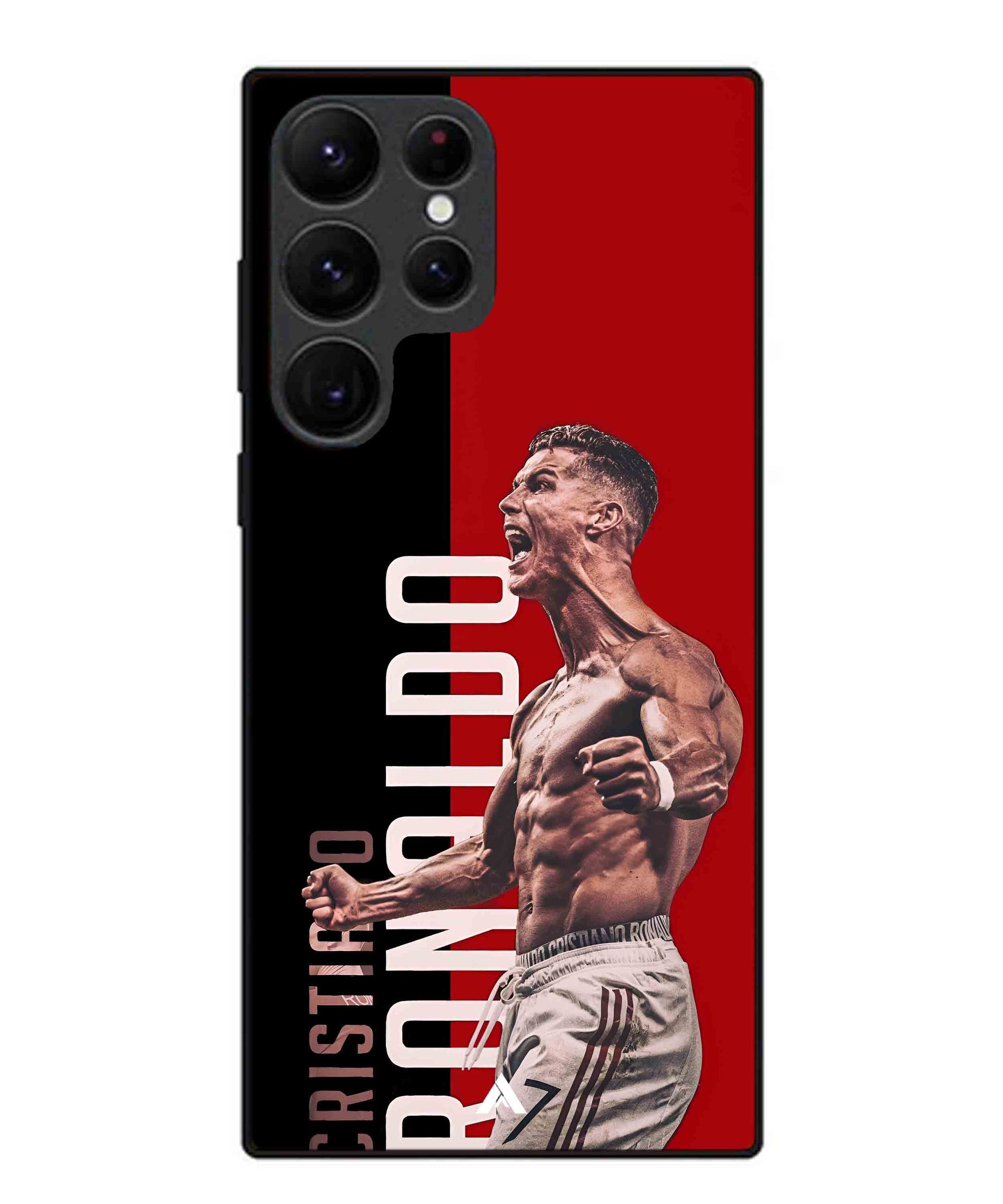 Ronaldo 01 Football Aesthetic Metal Back Cover Phone Case for Samsung Galaxy S22 Ultra