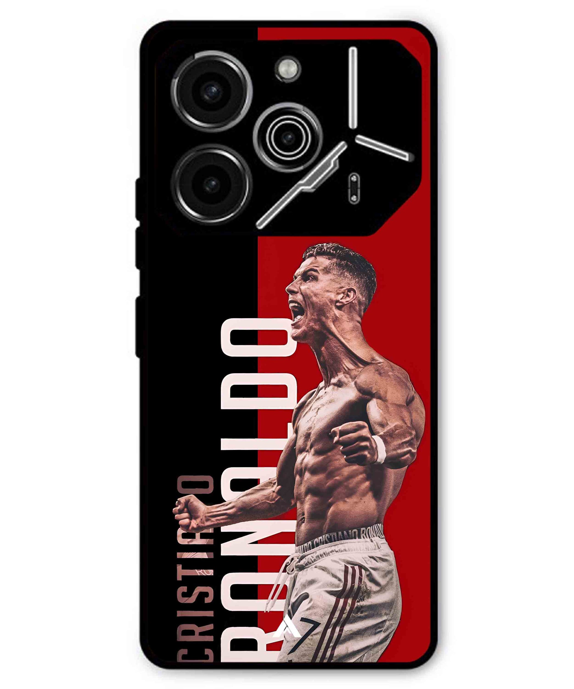 Ronaldo 01 Football Aesthetic Metal Back Cover Phone Case for Tecno Pova 6 Pro