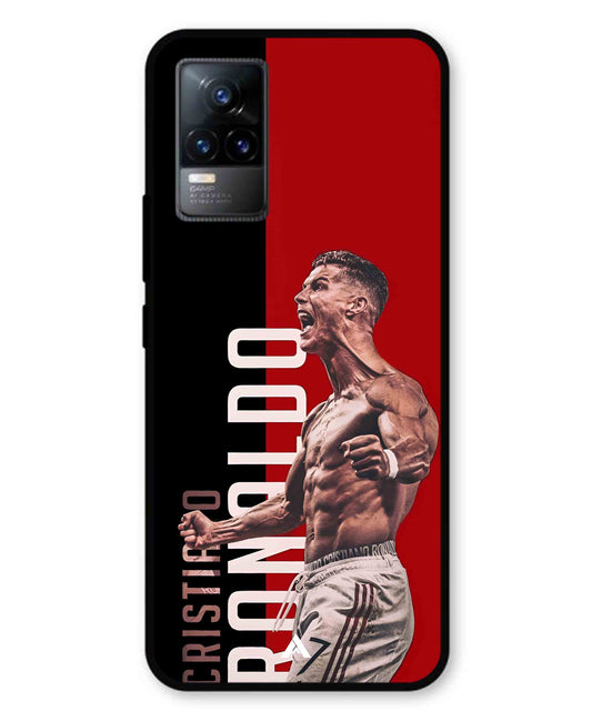 Ronaldo 01 Football Aesthetic Metal Back Cover Phone Case for Vivo v21e 4G