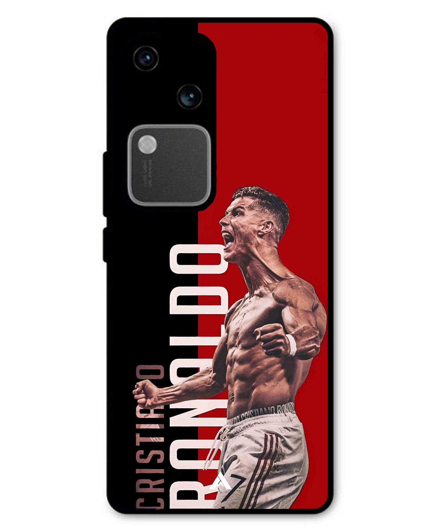 Ronaldo 01 Football Aesthetic Metal Back Cover Phone Case for Vivo v30