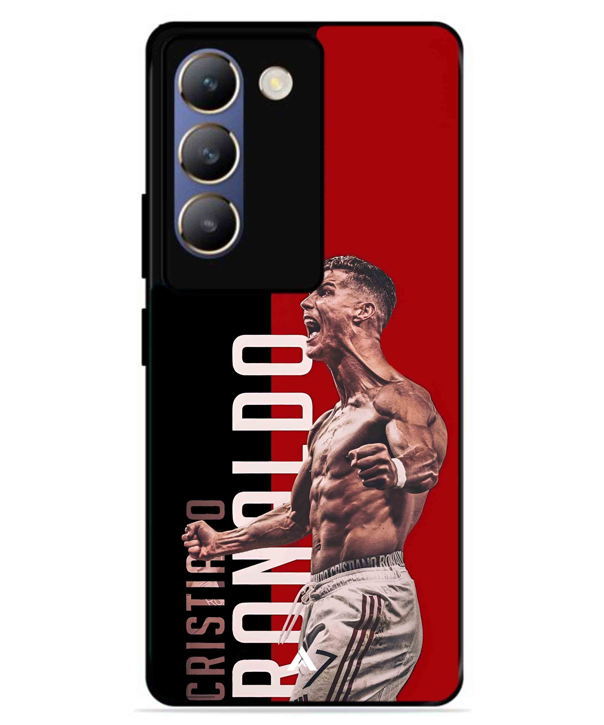 Ronaldo 01 Football Aesthetic Metal Back Cover Phone Case for Vivo v30 Lite