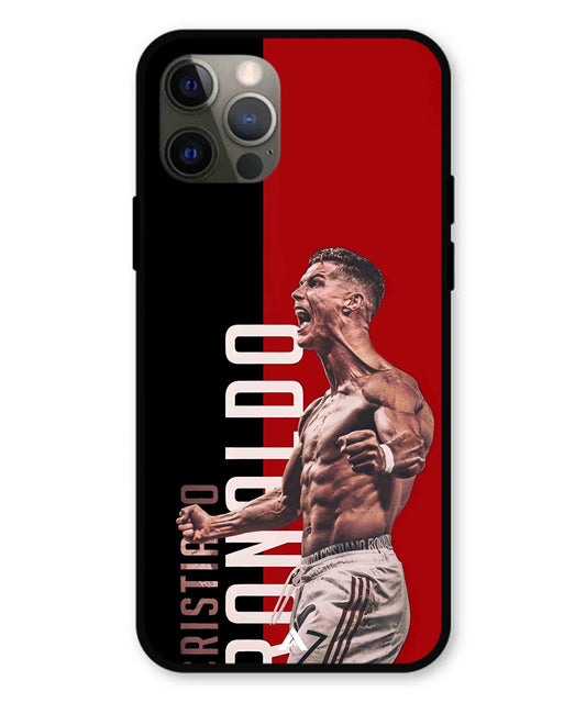 Ronaldo 01 Football Aesthetic Metal Back Cover Phone Case for iPhone 12 Pro