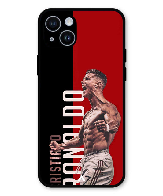 Ronaldo 01 Football Aesthetic Metal Back Cover Phone Case for iPhone 15 Plus