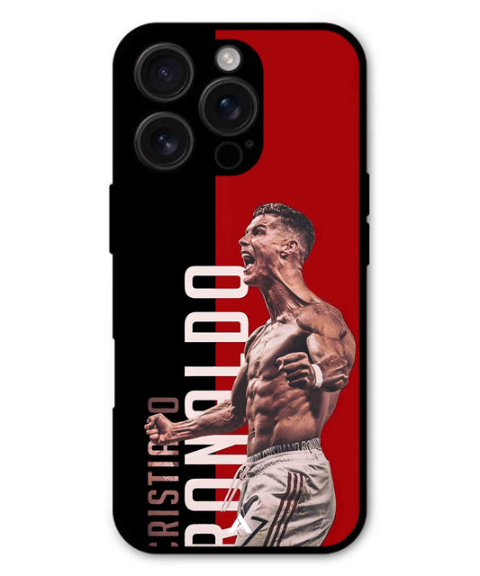 Ronaldo 01 Football Aesthetic Metal Back Cover Phone Case for iPhone 15 Pro