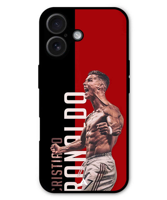 Ronaldo 01 Football Aesthetic Metal Back Cover Phone Case for iPhone 16 Plus