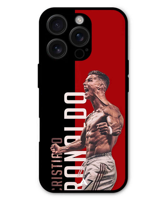 Ronaldo 01 Football Aesthetic Metal Back Cover Phone Case for iPhone 16 Pro