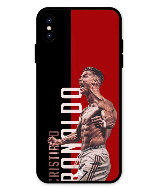 Ronaldo 01 Football Aesthetic Metal Back Cover Phone Case for iPhone Xs Max