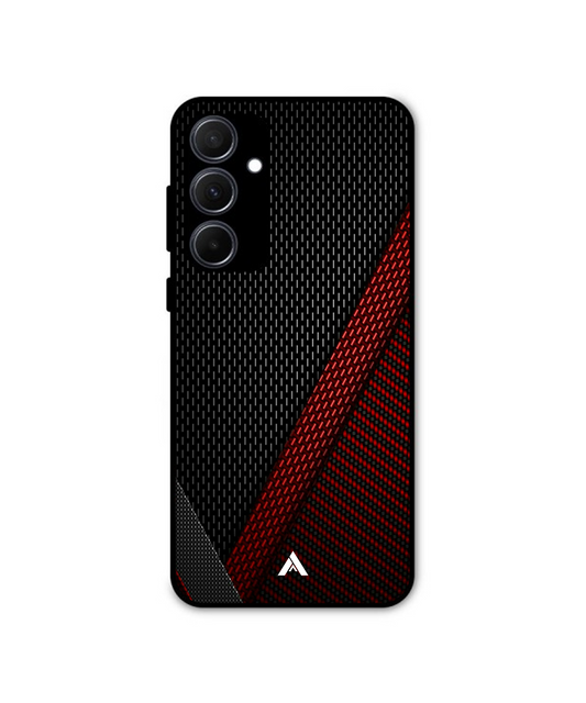 Crimson Pulse Grid Metal Back Cover & Phone Case - Ascension Store