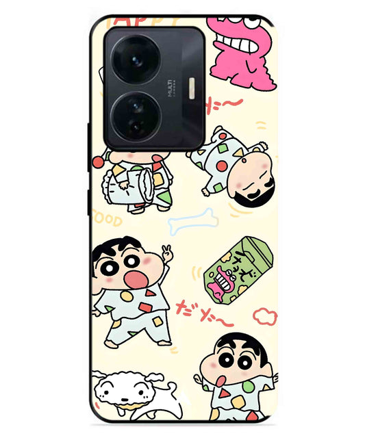 Shinchan Collage Metal Back Cover Phone Case for IQOO Z6 Pro