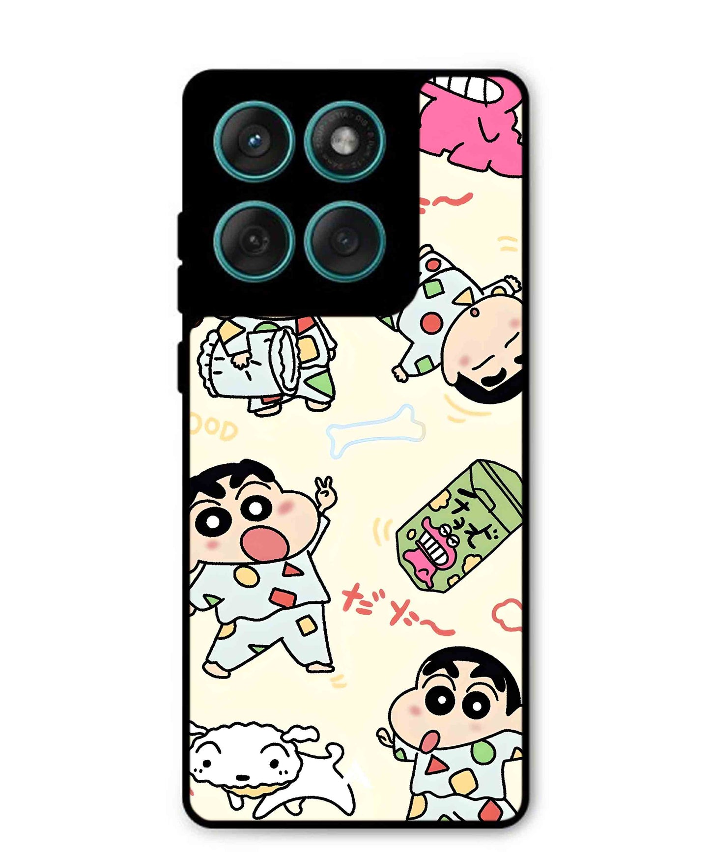 Shinchan Collage Metal Back Cover Phone Case for Moto Edge 60 Fusion