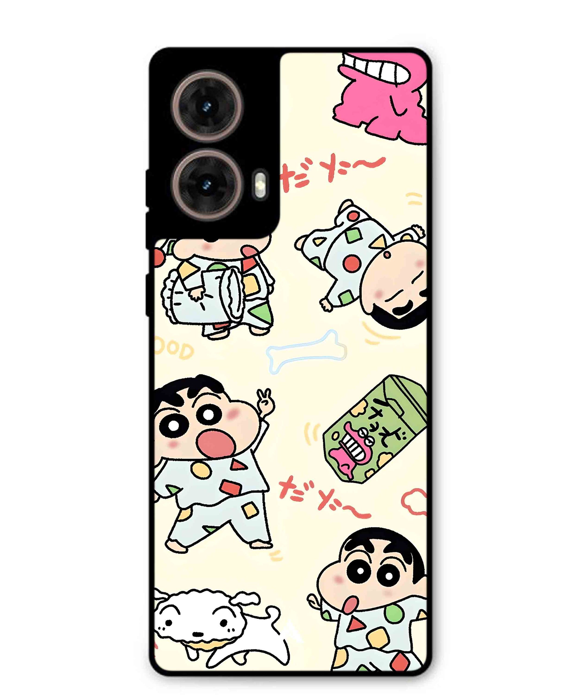 Shinchan Collage Metal Back Cover Phone Case for Moto G85