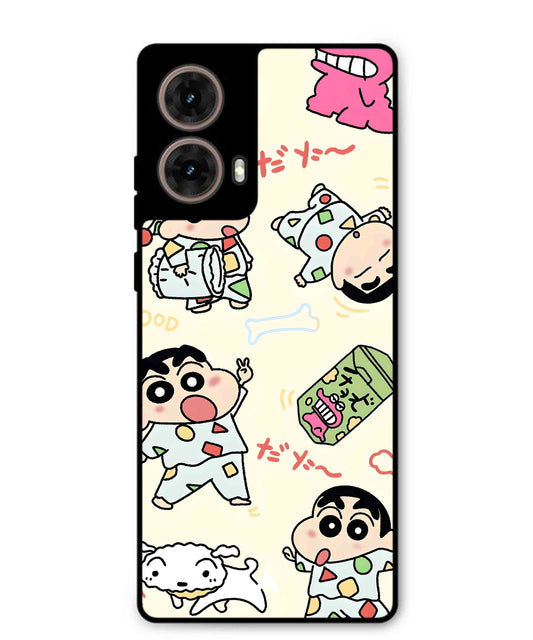 Shinchan Collage Metal Back Cover Phone Case for Moto G85