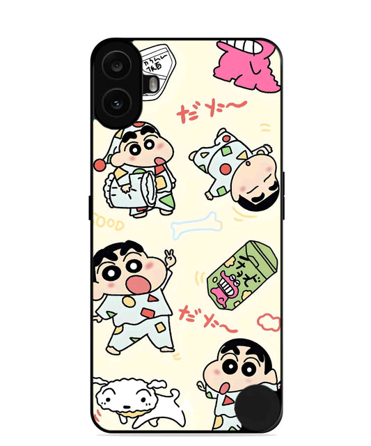 Shinchan Collage Metal Back Cover Phone Case for Nothing CMF Phone 1