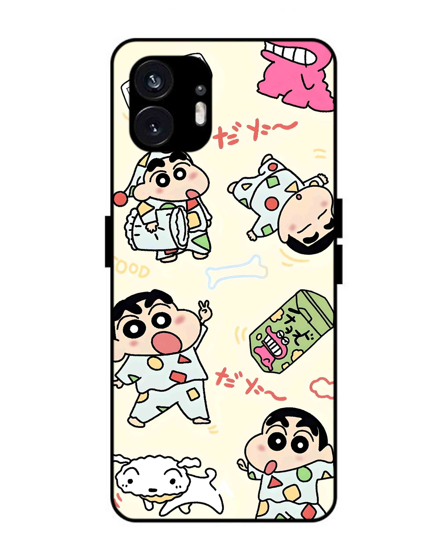 Shinchan Collage Metal Back Cover Phone Case for Nothing Phone 2a