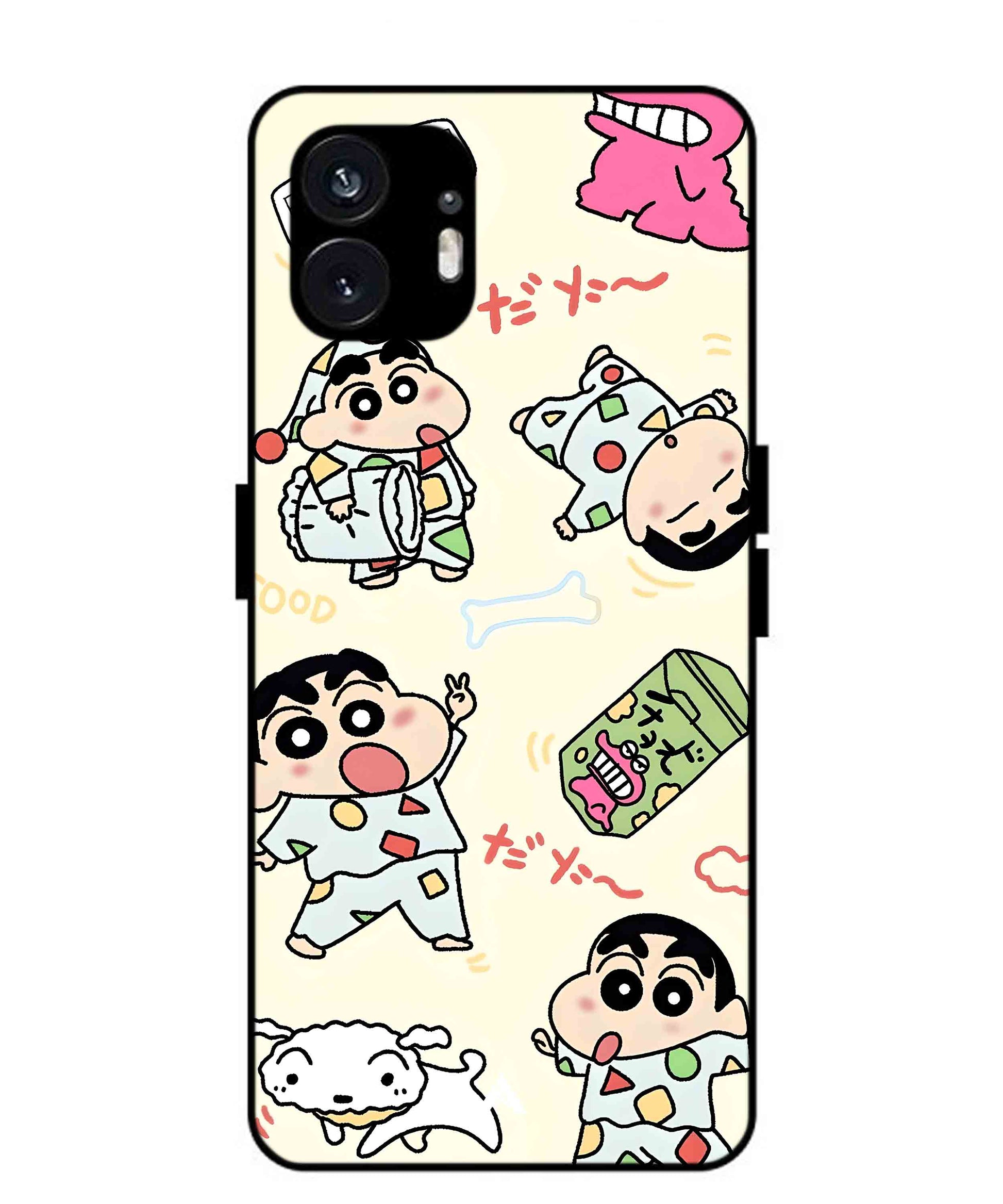 Shinchan Collage Metal Back Cover Phone Case for Nothing Phone 2a