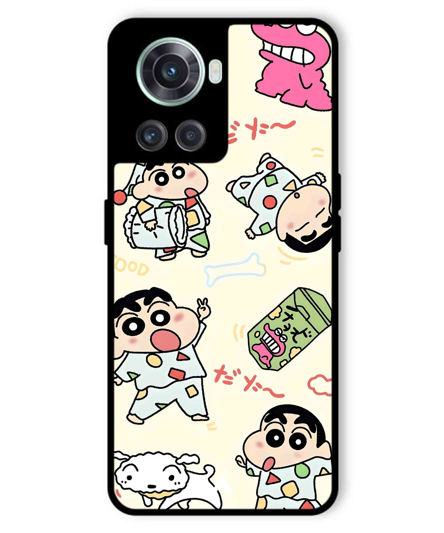 Shinchan Collage Metal Back Cover Phone Case for Oneplus 10R
