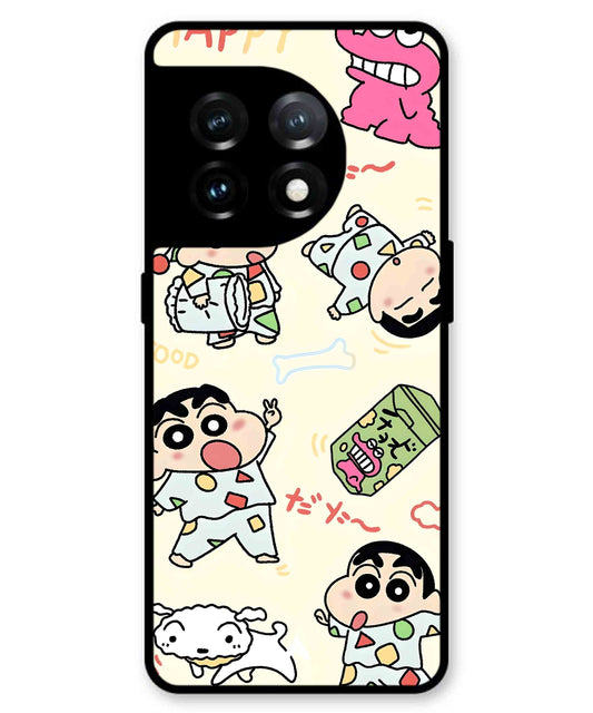 Shinchan Collage Metal Back Cover Phone Case for Oneplus 11