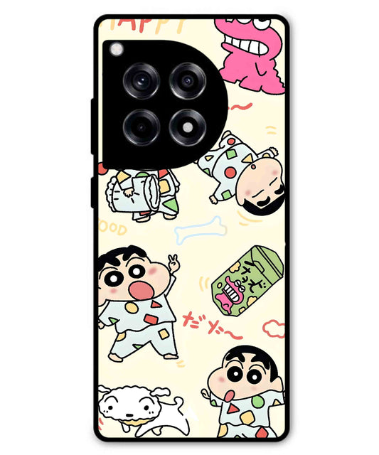 Shinchan Collage Metal Back Cover Phone Case for Oneplus 12R